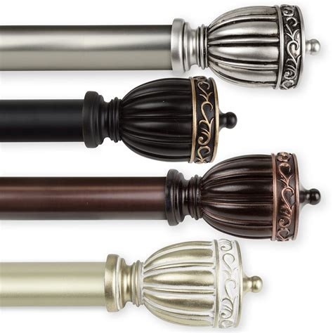 We love that it comes in a range of metallic finishes, letting you match your bedroom or living room hardware. . Curtain rods single